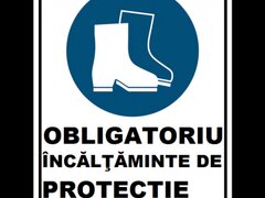 Placuta obligatoriu incaltaminte de protectie